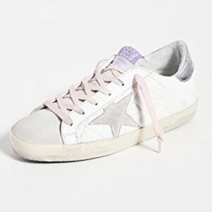 Golden Goose Superstar Quilted Sneakers Optic White/Ice/Silver